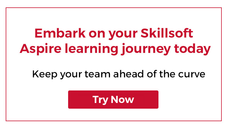Embark on your Skillsoft Aspire learning journey today. Try Percipio today.